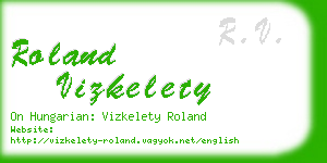 roland vizkelety business card